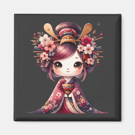 Cute Japanse Geisha Magneet