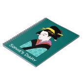 Cute Japanse Geisha Notitieboek (Linkerzijde)