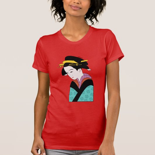 Cute Japanse Geisha T-shirt (Voorkant)