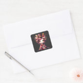 Cute Japanse Geisha Vierkante Sticker (Envelop)