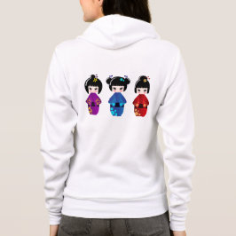 Cute Japanse kokeshi poppen noemen vrouwenhoodie Hoodie