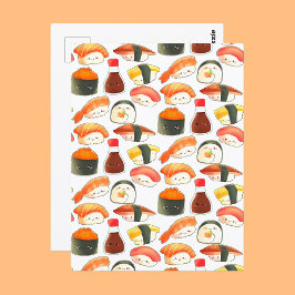 Cute Japanse Sushi Briefkaart