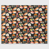 Cute Japanse Sushi Cadeaupapier (Vlak)