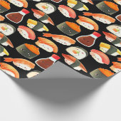 Cute Japanse Sushi Cadeaupapier (Hoek)