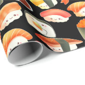 Cute Japanse Sushi Cadeaupapier (Rol Hoek)