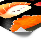 Cute Japanse Sushi Perfect Poster (Hoek)