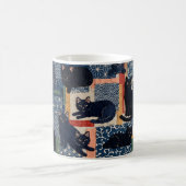 Cute Japanse Zwarte Katten Patchwork Koffiemok (Center)