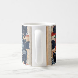 Cute Japanse Zwarte Katten Patchwork Koffiemok