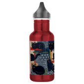 Cute Japanse Zwarte Katten Patchwork  Waterfles (Links)