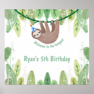 Cute jarig welkomstwoord op feestelijk pet poster