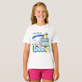 Cute Jawsome Surfer Island Shark T-shirt (Voorkant volledig)