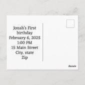 Cute je bent uitgenodigd verjaardagskaart briefkaart (Achterkant)