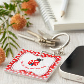 Cute "Je kunt me altijd bestoken" en "Ik hou van j Sleutelhanger (Voorkant Rechts)