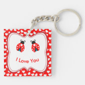 Cute "Je kunt me altijd bestoken" en "Ik hou van j Sleutelhanger (Achterkant)