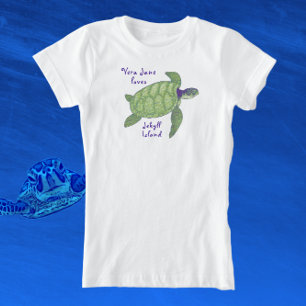Cute Jekyll Island Florida Zee Turtle T-shirt