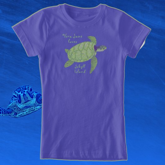 Cute Jekyll Island Florida Zee Turtle T-Shirt