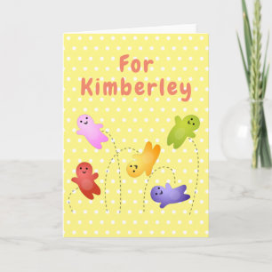 Cute jelly babies candy sweets cartoon kaart