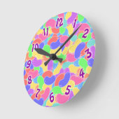 Cute Jelly Bean Jamboree Ronde Klok (Hoek)