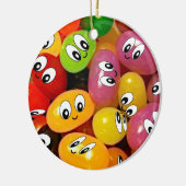 Cute Jelly Bean Keramisch Ornament (Links)