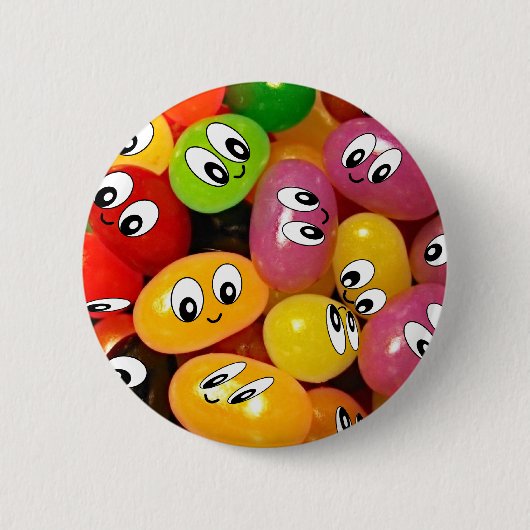 Cute Jelly Bean Ronde Button 5,7 Cm (Voorkant)