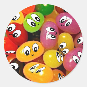 Cute Jelly Bean Ronde Sticker