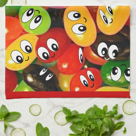 Cute Jelly Bean Theedoek (Gevouwen)