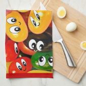 Cute Jelly Bean Theedoek (Quarter Fold)