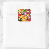 Cute Jelly Bean Vierkante Sticker (Tas)