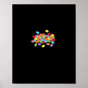 Cute Jelly Beans Snoep Lover Easter Foodie Gift Id Poster