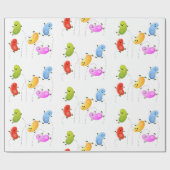 Cute jellybeans springende cartoon illustratie cadeaupapier (Vlak)