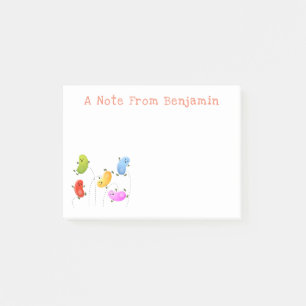 Cute jellybeans springende cartoon illustratie post-it® notes