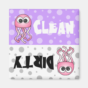 Cute Jellyfish Clean/Dirty Dishwasher Magnet