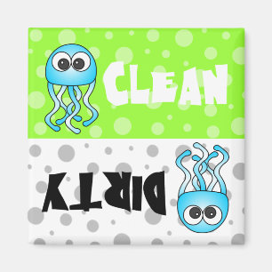 Cute Jellyfish Clean/Dirty Dishwasher Magnet