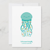 Cute Jellyfish kerstKaart (Voorkant)