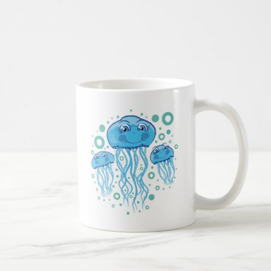 Cute Jellyfish Koffiemok (Rechts)