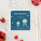 Cute Jellyfish Neutral Personalized Baby shower Servet (Insitu)