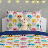 Cute Jellyfish Pattern on Cream Kussensloop