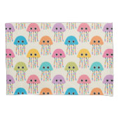 Cute Jellyfish Pattern on Cream Kussensloop (Voorkant)