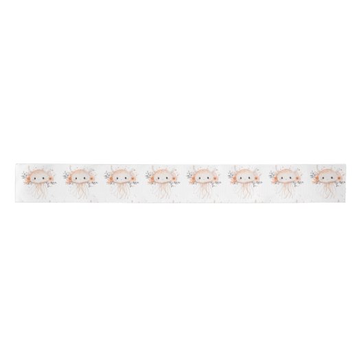 Cute Jellyfish Satijnen Lint (Voorkant)