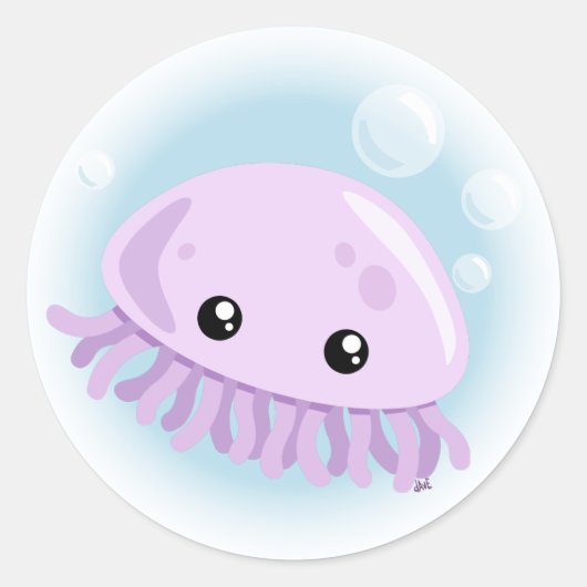 Cute Jellyfish Sticker (Voorkant)