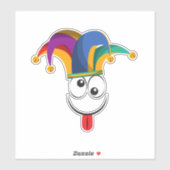 Cute Jester Sticker – Leuke Middeleeuwse Dwaas voo (Vel)
