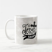 Cute Jesus bewaart Christelijk design gemarmerd Koffiemok (Links)