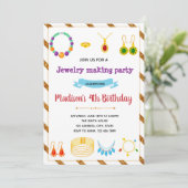 Cute Jewelry partijuitnodiging Kaart (Staand voorkant)