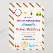 Cute Jewelry partijuitnodiging Kaart (Voorkant / Achterkant)