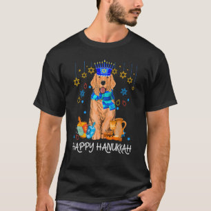 Cute Jewish Golden Retriever Dog Menorah Pet Hanuk T-shirt