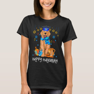 Cute Jewish Golden Retriever Dog Menorah Pet Hanuk T-shirt