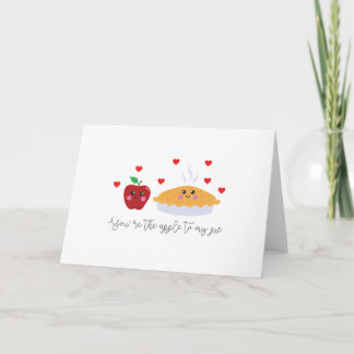 Cute 'Jij bent de appel bij mijn taart' wenskaart Kaart