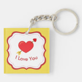Cute "Jij bent degene voor mij" en "Ik hou van je" Sleutelhanger (Achterkant)