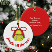 Cute Jingle All The Way Custom Christmas  Keramisch Ornament