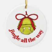 Cute Jingle All The Way Custom Christmas  Keramisch Ornament (Voorkant)